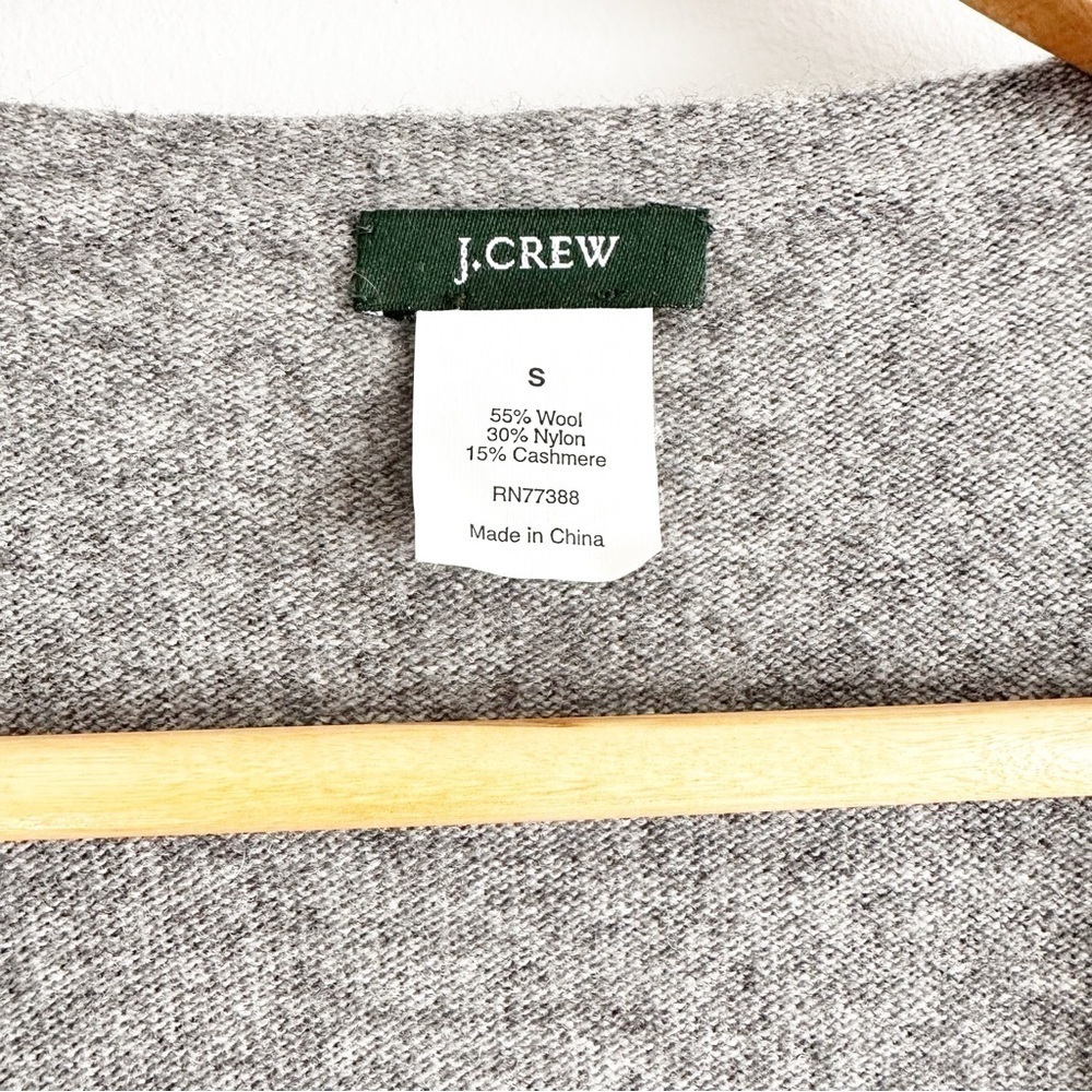J.Crew Wool and Cashmere Blend Size S Grey with Gold Color Details - Picture 6 of 8